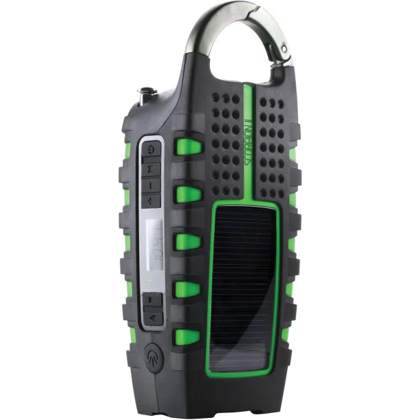 Eton® Scorpion II AM/FM/NOAA® Weatherband Radio and Flashlight, Black and Green