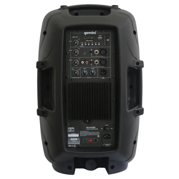 Gemini® 1,500-Watt Active 12-Inch Bluetooth® Loudspeaker