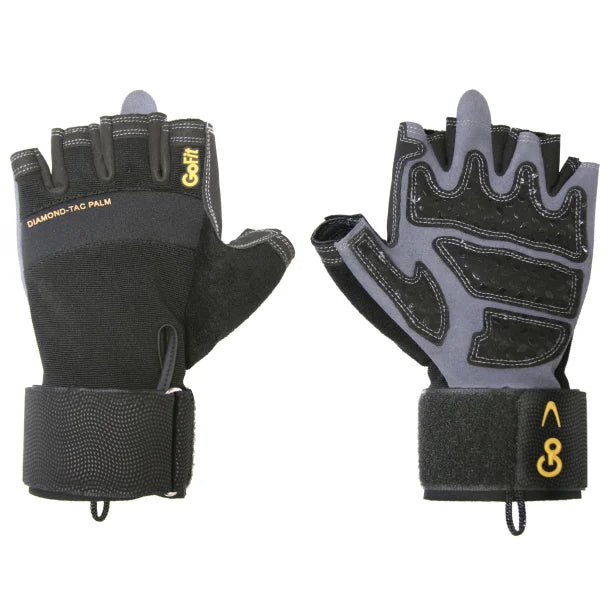 GoFit® Diamond-Tac Wrist-Wrap Gloves (Large)