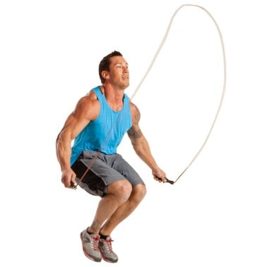 GoFit® Leather Jump Rope with Foam-Padded Handles