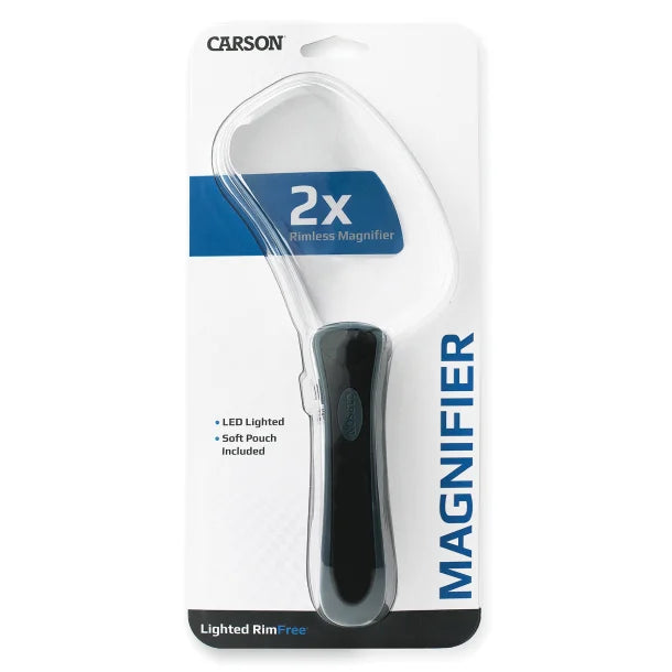 CARSON® Rectangle RimFree™ Handheld Magnifier