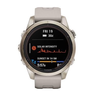 Garmin® fēnix® 7S Pro Sapphire Solar Edition Smartwatch (Soft Gold)