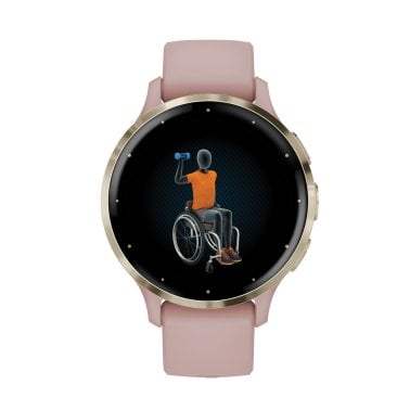 Garmin® Venu® 3S Fitness Smartwatch with Stainless Steel Bezel and Silicone (Dust Rose)