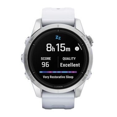 Garmin® epix™ Pro (Gen 2) Standard Edition Smartwatch with 42-mm Case, Silver Bezel with Whitestone Band