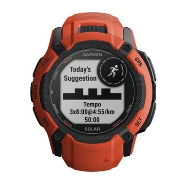 Garmin® Instinct® 2X Solar Smart Watch (Flame Red)