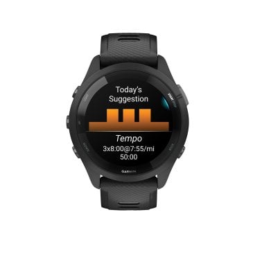 Garmin® Forerunner® 265 Running Smartwatch with Black Bezel (Black)