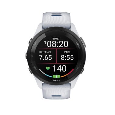 Garmin® Forerunner® 265 Running Smartwatch with Black Bezel (White)