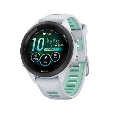 Garmin® Forerunner® 265S Running Smartwatch with Black Bezel (White)