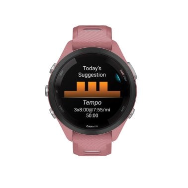 Garmin® Forerunner® 265S Running Smartwatch with Black Bezel (Pink)