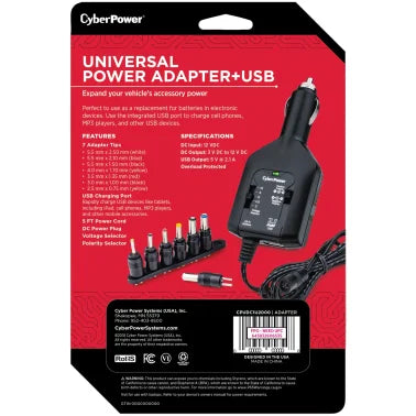 CyberPower® 2,000mA Universal DC Power Adapter