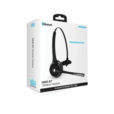 Naztech® N980 Over-the-Head Bluetooth® Headset with Charging Base