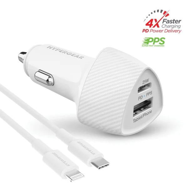 HyperGear® SpeedBoost 25-Watt PD Lightning® Car Kit