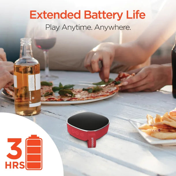 HyperGear® Fabrix Mini Portable Bluetooth® Rechargeable Speaker with Microphone (Red)