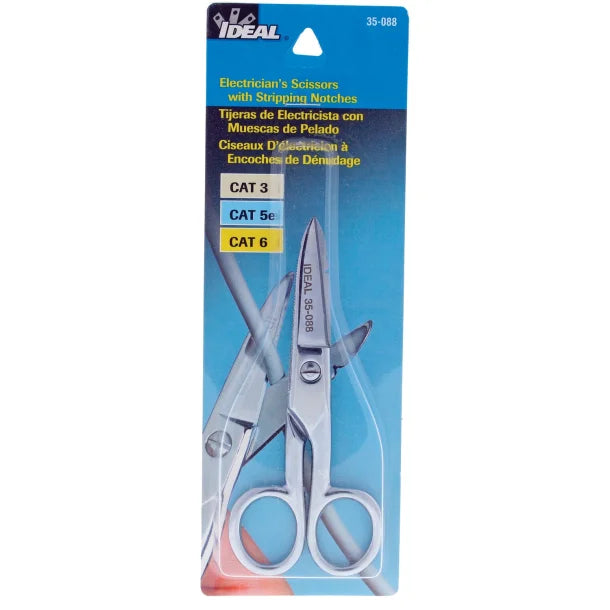 IDEAL® Electrician's Scissors with Stripping Notch