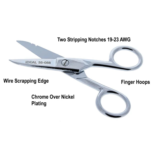 IDEAL® Electrician's Scissors with Stripping Notch