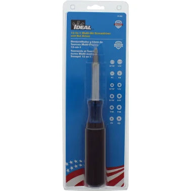 IDEAL® 12-in-1 Multi-Bit Screwdriver and Nut Driver