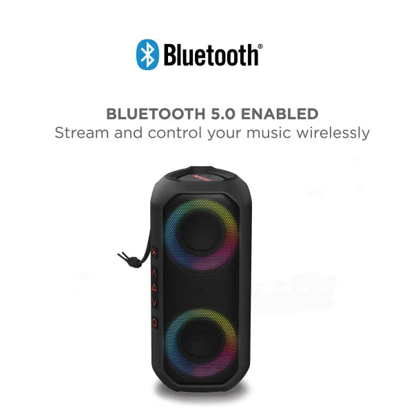 ION® Uber™ Boom Portable Bluetooth® Speaker with Speakerphone, Lights, and Stereo-Link™