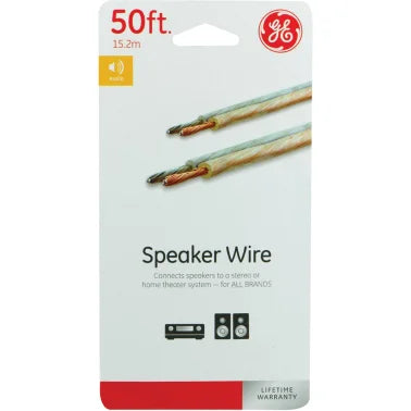 GE® Home Audio Series 16-Gauge Speaker Wire, 50 Ft.