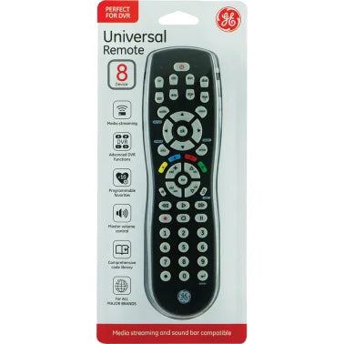 GE® 8-Device Universal Remote, Black