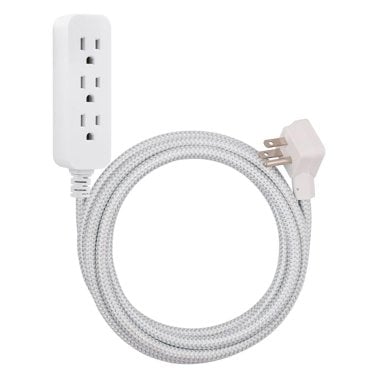 Cordinate® 3-Outlet Grounded Surge Protector (Gray)