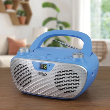 JENSEN® CD-485 1-Watt Portable Stereo CD Player with AM/FM Radio (Blue)
