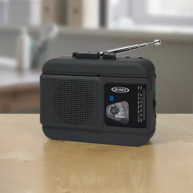 JENSEN® MCR-60 Portable Personal Cassette Player/Recorder with AM/FM Radio, Bluetooth®, and Earbuds