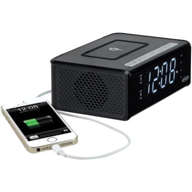 JENSEN® Dual Alarm Clock Radio with Qi® Charging