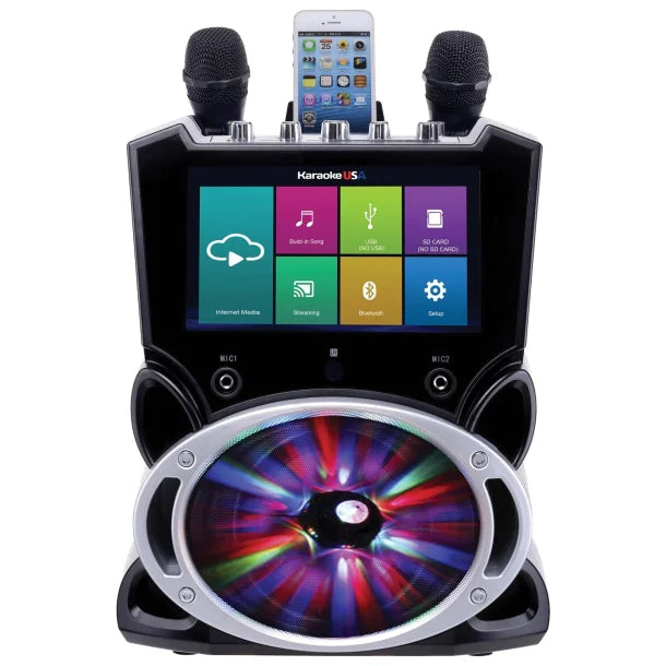 Karaoke USA™ Complete Wi-Fi® Bluetooth® Karaoke Machine with 9-Inch Touch Screen