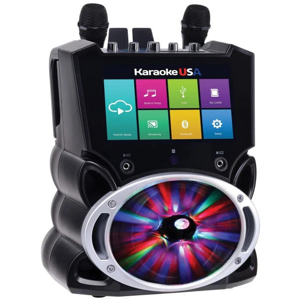 Karaoke USA™ Complete Wi-Fi® Bluetooth® Karaoke Machine with 9-Inch Touch Screen