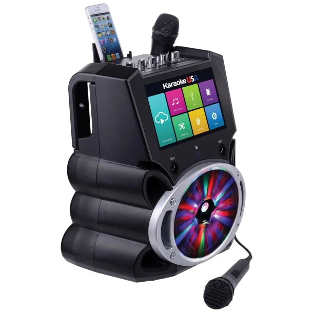 Karaoke USA™ Complete Wi-Fi® Bluetooth® Karaoke Machine with 9-Inch Touch Screen