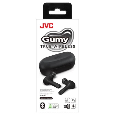 JVC® Gumy In-Ear True Wireless Bluetooth® Earbuds with Microphone, HA-A7T, Black