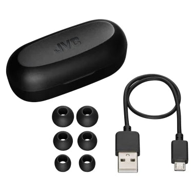 JVC® Gumy In-Ear True Wireless Bluetooth® Earbuds with Microphone, HA-A7T, Black