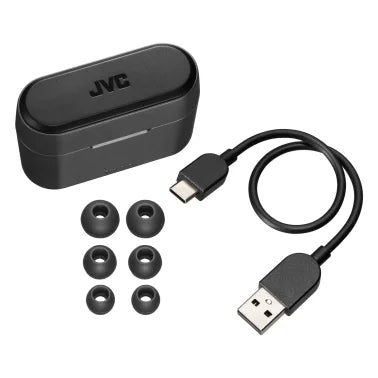 JVC® RIPTIDZ Bluetooth® Earbuds, True Wireless with Charging Case (Black)