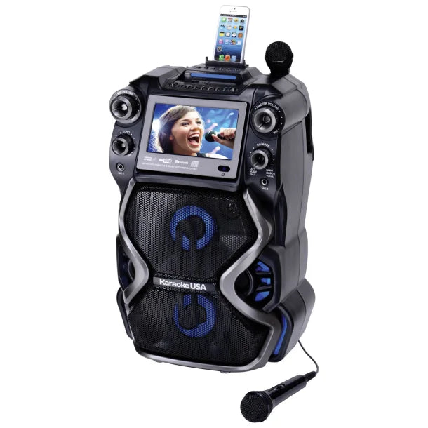 Karaoke USA™ Portable Professional CDG/MP3G Karaoke Player with 7-In. Color Monitor