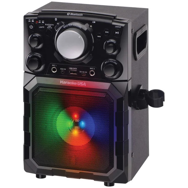 Karaoke USA™ Portable MP3 Karaoke Player with Bluetooth®, PA, and Built-In Battery