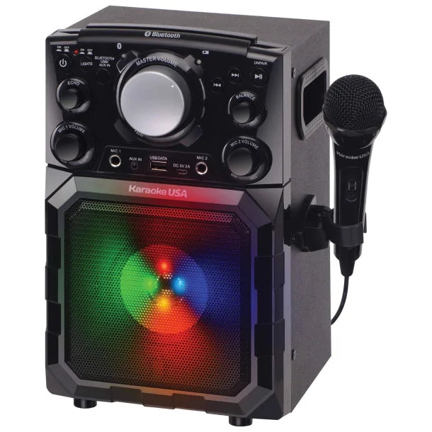 Karaoke USA™ Portable MP3 Karaoke Player with Bluetooth®, PA, and Built-In Battery