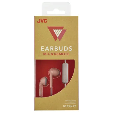 JVC® Retro In-Ear Wired Earbuds with Microphone (Pink)
