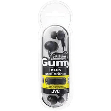 JVC® Gumy Plus Earbuds with Remote and Microphone (Black)