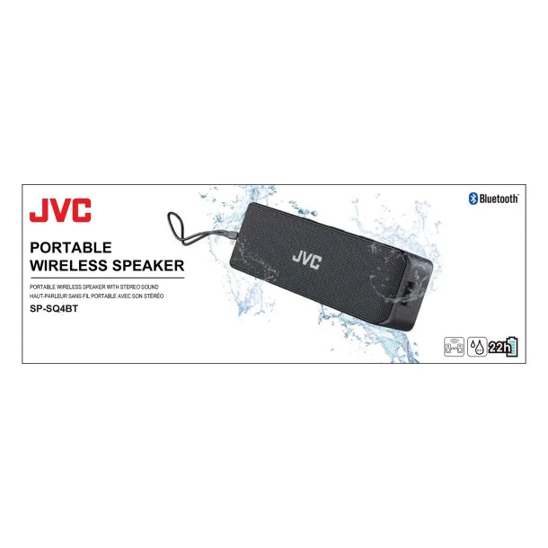 JVC® True Wireless Stereo Portable Bluetooth® Speaker, Black, SPS-Q4BT