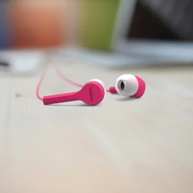 KOSS® KEB9i Earbuds with Microphone and In-Line Remote (Pink)