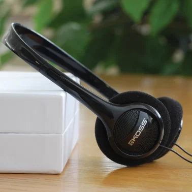 KOSS® KPH7iK On-Ear Headphones with Microphone, In-Line Remote, and Adjustable Headband, Black