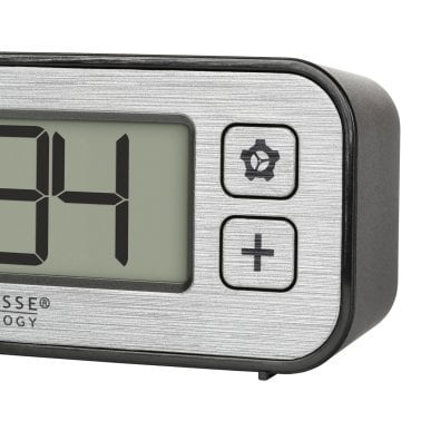 La Crosse Technology® Battery-Powered Mini Digital Alarm Clock with Comfort Meter, Indoor Temperature, and Humidity