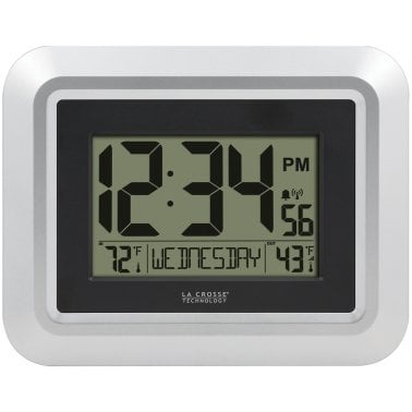 La Crosse Technology® Atomic Digital Wall Clock with Indoor/Outdoor Temperature