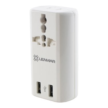 Lenmar Ultra-Compact All-in-One Travel Adapter with USB Port (White)