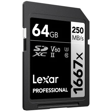 Lexar® Professional SILVER Series 1667x SDXC™ UHS-II Card (64 GB)