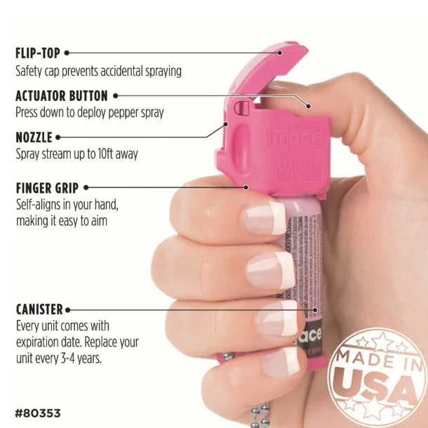 Mace® Brand Pocket Pepper Spray (Neon Pink)