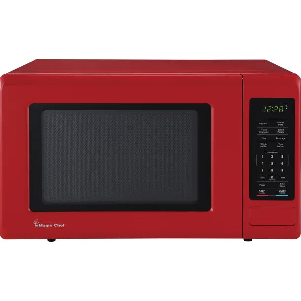 Magic Chef® 0.9-Cu. Ft. 900-Watt Countertop Digital Touch Microwave (Red)