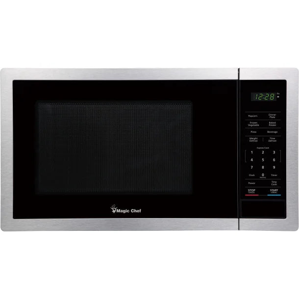 Magic Chef® 0.9-Cu. Ft. 900-Watt Countertop Digital Touch Microwave (Silver)