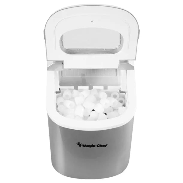 Magic Chef® 27-Pound-Capacity Portable Ice Maker (Silver)