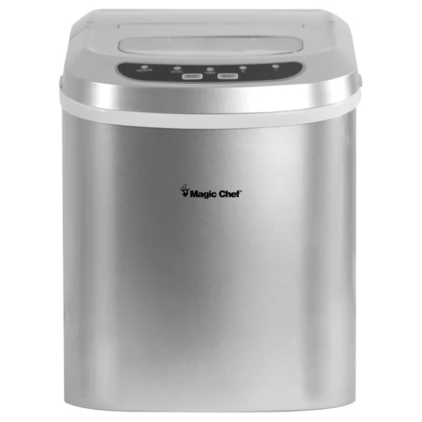 Magic Chef® 27-Pound-Capacity Portable Ice Maker (Silver)